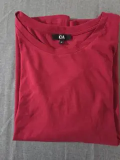 お値下げ中　C&A レース付き袖 レッド Tシャツ