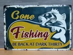 FISHING レトロ風 ブリキ看板 OK1903
