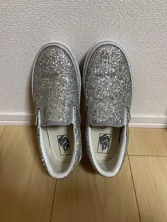 未使用　Vans シルバー グリッター ラメ　スリッポン　22cm