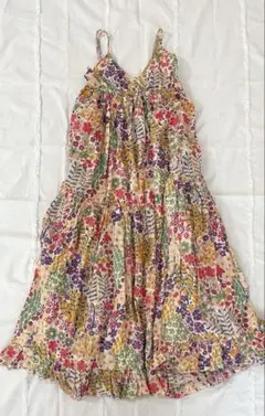 お値下げ　AKUALNI 花柄 マキシワンピース　アジアン　梨花　M