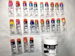 アクリル絵の具 24本 + ブラックジェッソ 330ml