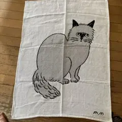 猫イラスト タオルケット m.m.