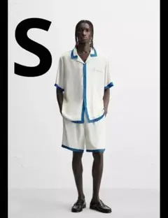 ZARA プリントサテンシャツ ジョーツ バミューダパンツ セットアップ