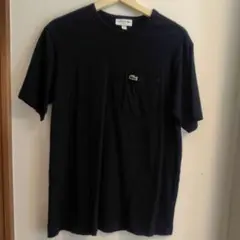 ✨️美品✨️LACOSTE ブラック Tシャツ Mサイズ ポケット付　送料無料