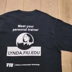 US古着Tシャツ LYNDA.FIU.EDU ブラック 黒 Lサイズ