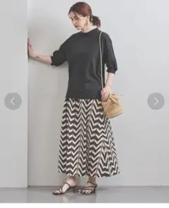 UNITED ARROWS UWFM C モックネック TEE ブラック