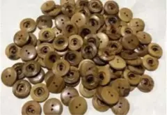 割引セール中 12-1524 焼き木のボタン 18㎜ 100個