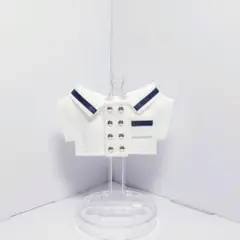 10cmぬい用 ぬい服 セーラーホワイトジャケット①