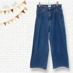 ラングラーショコラフィネローブ♡デニム ワイドパンツ ボトム インディゴ L