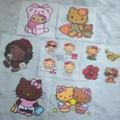 アイロンシート 7枚セット 日焼けキティ