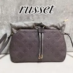 【未使用品】　ラシット　ショルダーバッグ　巾着　レザー　ナイロン　モノグラム