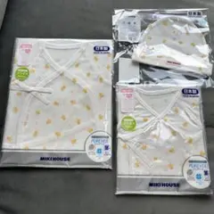 MIKI HOUSE コンビ肌着・短肌着・帽子3点(50-60cm)