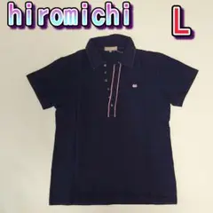 hiromichi　ポロシャツ　ネイビー　L