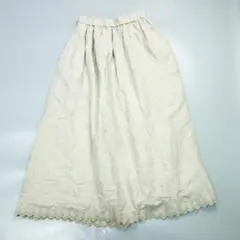 5373サマンサモスモス×カズミ リネンフレアプリーツロングスカート