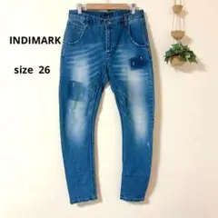 インディマーク デニムパンツ サイズ26 ダメージ加工 ヴィンテージ感