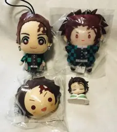 鬼滅の刃 ミニぬいぐるみ ミニフィギュア スクイーズ 竈門炭治郎 4点セット