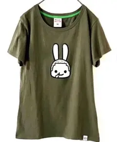 【古着】CUNEキューン ウサギ Tシャツ カーキ レディース M