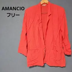 AMANCIO オレンジ テーラードジャケット 春 おしゃれ お出かけ