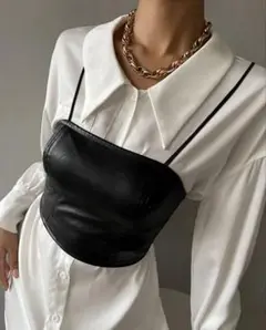 [美品]SHIENレザーキャミトップ