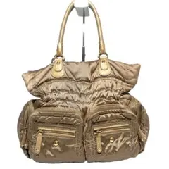 TOD’S トッズ ナイロン ハンドバッグ ベージュ