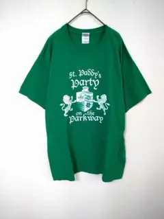 GILDAN　ギルダン　Ｔシャツ　メンズＬ　緑色　シームレス　綿100％