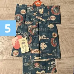 呉服屋　甚平　ブルー