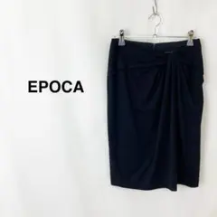 ・EPOCA エポカ ギャザーモチーフスカート ブラック レディース