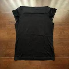 DKNY ダナキャラン　ブラック　レース　カットソー　トップス　Tシャツ　S 黒