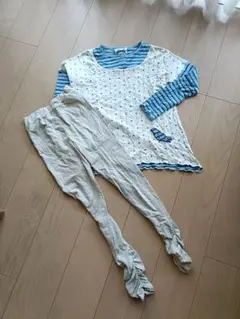 ワコール水色ドット柄パジャマセット