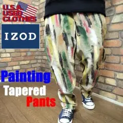 RE1-018【USA古着 IZOD】良フェード ペインティングパンツ