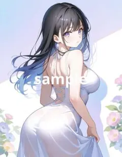 ※A4対応 AIイラスト 美女 L版サイズ 1点物 E13