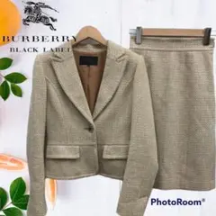 BURBERRY BLACK LABEL スカートスーツ セットアップベージュ