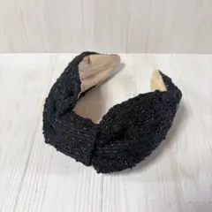 ⭐️ カチューシャ レディース 幅広 黒　スパンコール　大人可愛い