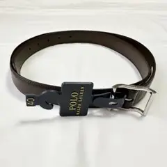新品 未使用 ポロラルフローレン レザー ベルト ダークブラウン 40