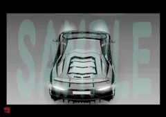 【漫画絵】【外車R_赤38】【昼or夜画かを選択可能】【送料込／即日発送】
