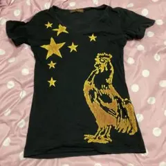 ANGELICA ROSES 鶏と星プリント Tシャツ