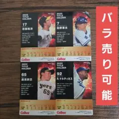2022 TITLE HOLDER カード4枚セット