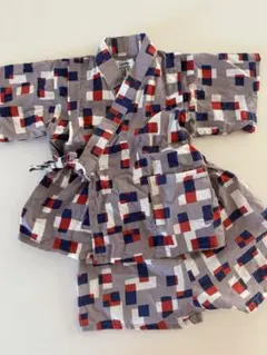 【美品】マーキーズ　オーシャンアンドグラウンド　甚平 幾何学90サイズ