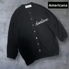 Americana　七分袖　コットンカーディガン　BLACK