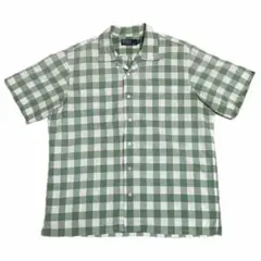90s Ralph Lauren ギンガムチェックオープンカラーシャツ ポニー無