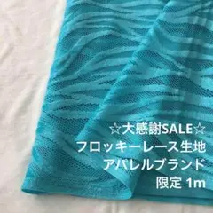 2FL/5400◆1m 感謝祭/限定/ポリレーヨン混フロッキーレース生地