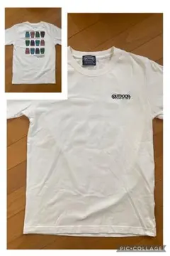 OUTDOOR Tシャツ ホワイト (バックプリントあり)