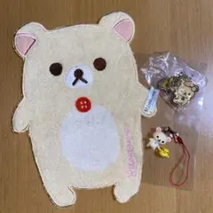 リラックマ　初期レアレトロ　コリラックマ　タオルハンカチ＆ストラップ２種　セット