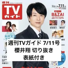 週刊TVガイド 7/11号 櫻井翔 切り抜き 抜けなし 表紙付き