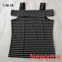 【Newyme】Мサイズ　ストライプ　カットソートップス