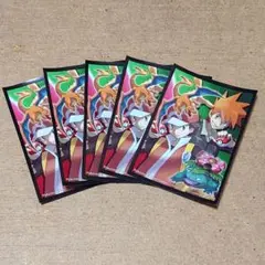 ポケットモンスター ポケモンカード スリーブ レッド グリーン バラ売り5枚