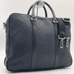 【美品】バリー 2wayエンボスBロゴ モノグラム ブリーフケース ビジネス
