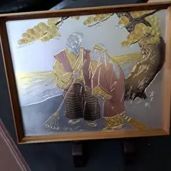 昭和レトロ 芳光刻 飛鶴 鶴 銅板 彫刻 木製フレーム 日本画 額縁 額装 美術 昭和レトロ 芳光刻 飛鶴 鶴 銅板 彫刻 木製フレーム 日本画 額縁