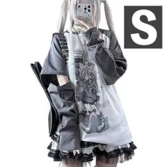 【美品】レディース★地雷系Tシャツ★S相当★オーバーTシャツ★量産系★ゆったり