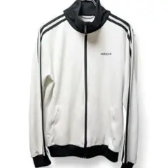 90s adidas アディダスジップアップジャケット ホワイト/ブラック
